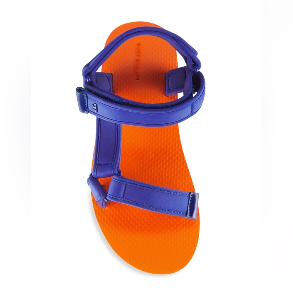 Tory Burch Eva Sport Sandal In Bermuda/ Vibrant Orange Size 11 NIB - Picture 4 of 6